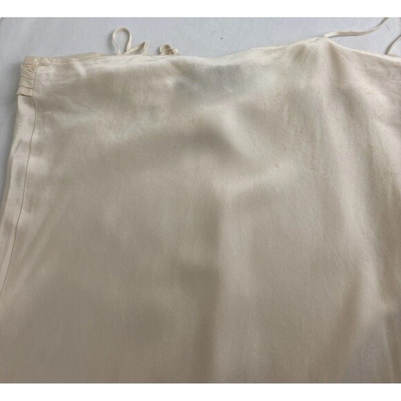 Vintage 90s Victoria Secret Gold Label 100% Silk Slip Midi Dress Large Cream - Picture 11 of 15